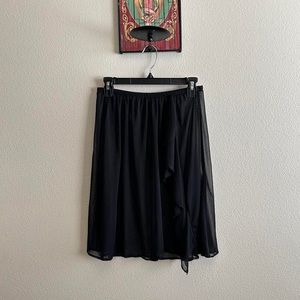 handmade black fairy sheer midi skirt